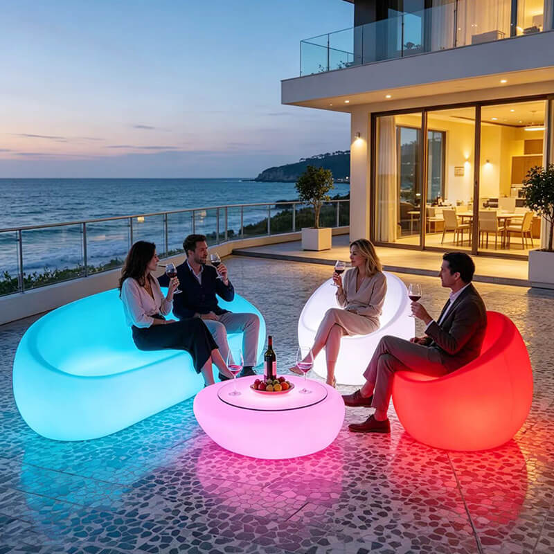 Commercial Grade Portable Plastic Glowing Chairs