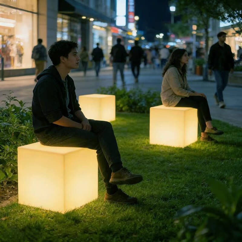 RGB Ambient Glowing Hotel Lounge Seating