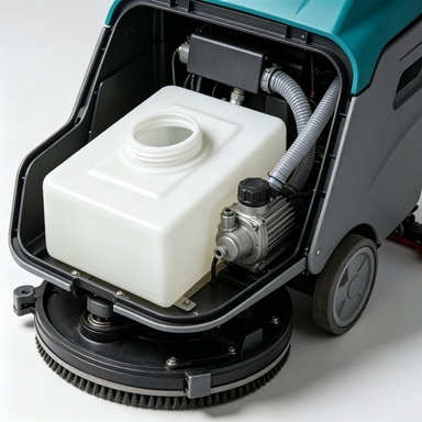 Plastic tank for cleaning machine