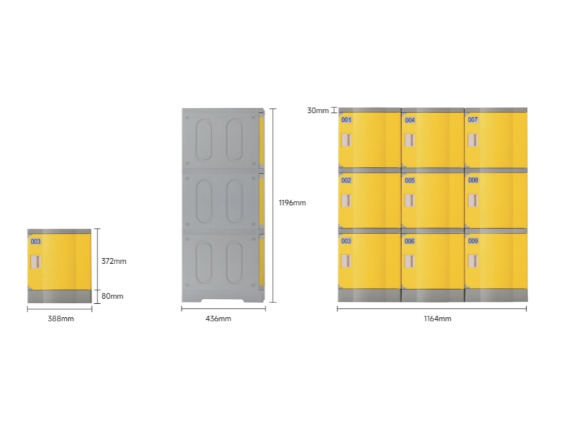 UV Resistant HDPE Plastic Lockers UV Resistant HDPE Plastic Lockers
