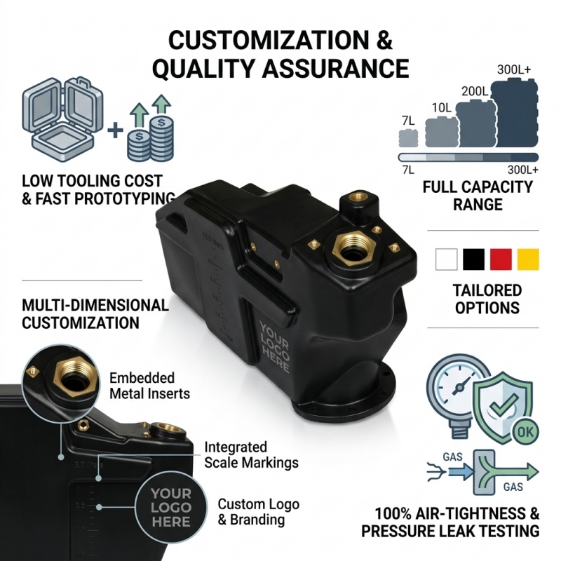 Custom Shaped Rotomolded Plastic Gas Tank