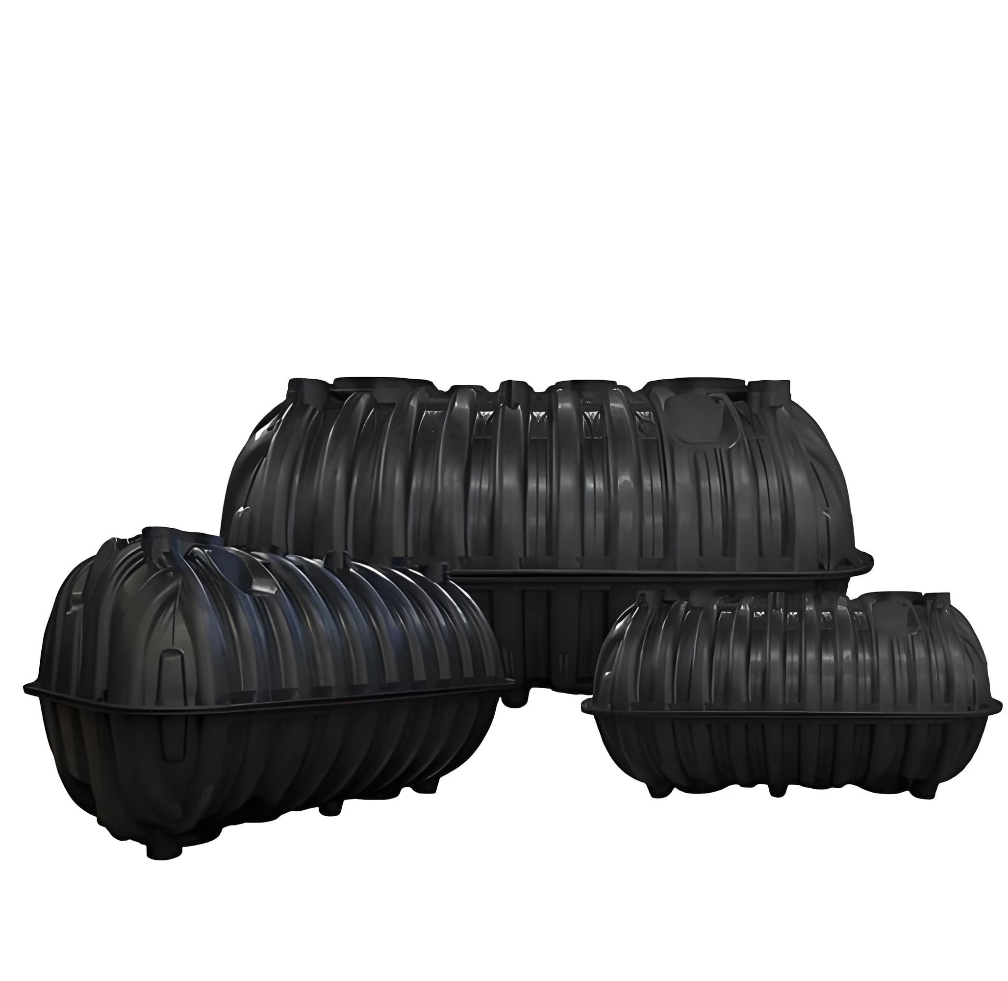 Rotomolded Three-Chamber Septic Tank Rotomolded HDPE three-chamber septic tank for rural sewage treatment