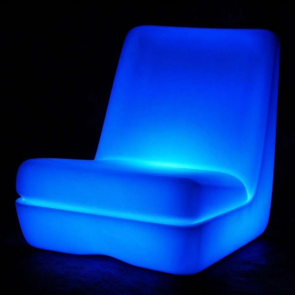 LED glow plastic chair